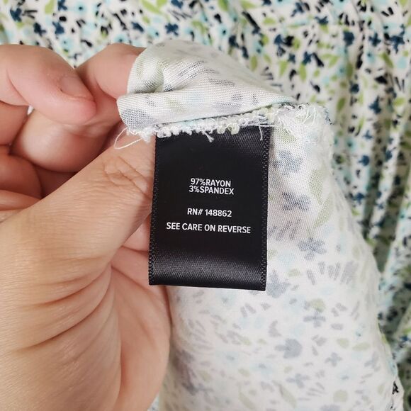 Torrid Ditst Floral Cloud Dancer Midi Challis Surplice Dress Size 22 - Picture 11 of 13